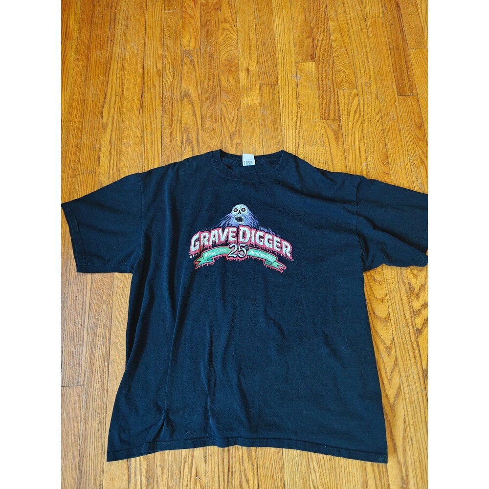 Vintage Monster Jam Grave Digger 25th Anniversary T Shirt Anvil Size 2XL